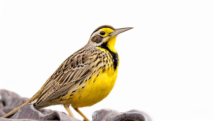 Obraz premium Western Meadowlark Bird Isolated On White Background