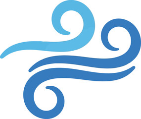 Abstract dynamic flowing wind waves swirls clean energy concept graphic design vector