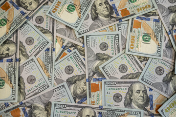 Background of American Hundred Dollar Bills: Concepts of Finance, Commerce and Economic Success