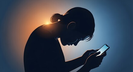 Woman using smartphone engrossed in social media indoors at night symbolizing mobile technology and digital lifestyle perfect for tech articles