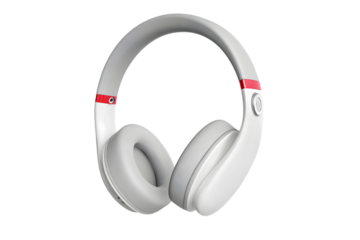 Rendered Close Up White Wireless Headphone For Listening Music Device. Ai Generated Images