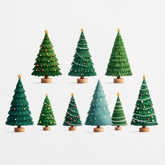 Obraz premium Festive Christmas Tree Decorations Set for Holiday Decor.
