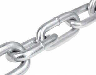 Obraz premium Close-Up of Interlocking Oval Metal Chain Links with Polished Finish