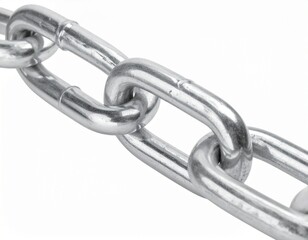 Obraz premium Close-Up of Interlocking Oval Metal Chain Links with Polished Finish