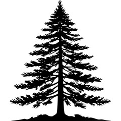 Obraz premium Download evergreen tree silhouette vector image for free christmas design