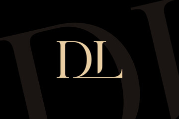 DL or LD letter logo icon design. Classic style luxury initials monogram.