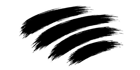 Obraz premium Macro photo of a black bird's fluffy feather plume with a set of black eye shadow for a vector design illustration