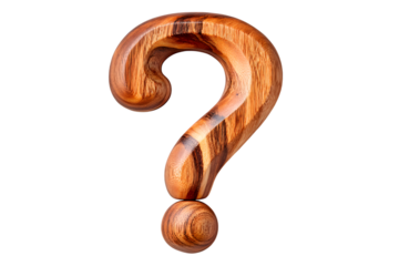 Seeking answers with this beautifully crafted wooden question mark symbol, perfect for concepts of inquiry and discovery