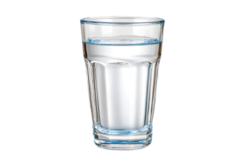 Crisp, clear glass of pure water, a symbol of refreshment and healthy living, perfect for wellness and hydration campaigns