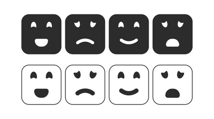 squere smiley emoticon