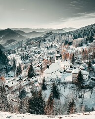 winter in the mountains in Spania dolina Slovakia