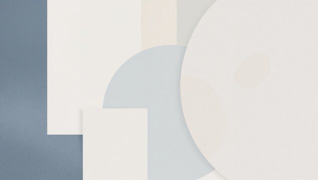 Abstract Geometric Shapes: A Study in Subtle Hues and Layered Forms