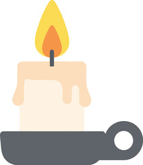 Warm glowing candle flame in holder illuminating peaceful cozy ambiance for reflection and celebration vector