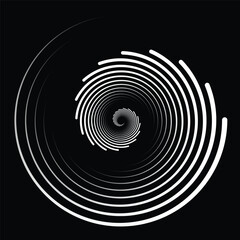 Spiral line pattern creating vortex motion effect
