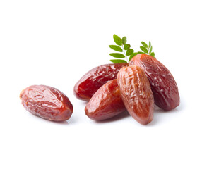 Dried dates fruits with leaves