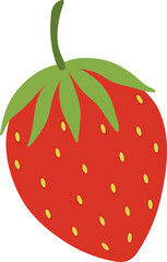 strawberry fruit vector cartoon illustration