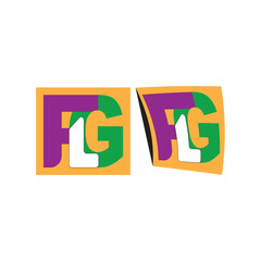 FLG Letter Logo – 3D Sacred Geometry with Overlapping Initials and Gradient Harmony