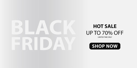Banner for Black Friday. Modern minimal text symbol of Black Friday. Design template for Black Friday sale, promotion, advertising and social media ad