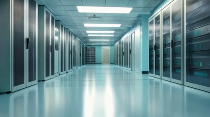 Artistic representation of data flowing seamlessly across a global cloud computing network