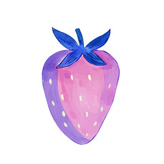 My Watercolor, hand-painted, simple, flat simple flat sliced strawberry splash painting illustration isolated on a white background, vector illustration, EPS format design. vector illustration