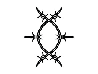 black barbed wire vector 