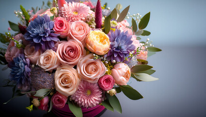 Send Elegant Birthday Wishes With This Charming Floral Bouquet Greeting Card Design For A Special Celebration