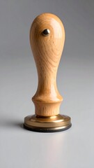 Wooden stamp handle, polished, studio shot