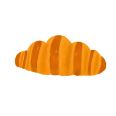 Croissant isolated on transparent background