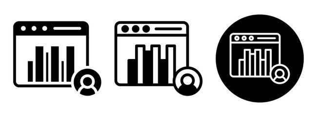 Website Traffic Icon Collection Glyph & Mixed Style