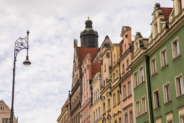 Historic houses on the Market Square in Wrocław