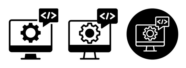 Web Development Icon Collection Glyph & Mixed Style