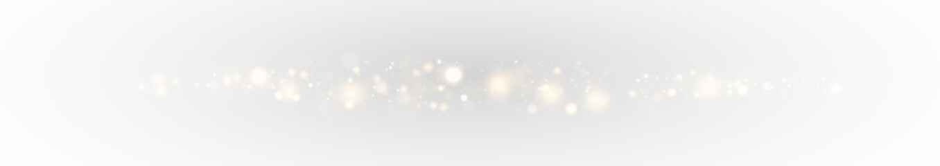 Sparkling glitter confetti with glowing golden stardust, bright snow particles and magical bokeh light effect on black background, perfect festive Christmas card design for holiday celebration. © Alina