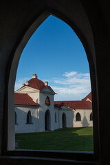 Church of St. John of Nepomuk at Zelen&aacute; Hora in Žď&aacute;r nad S&aacute;zavou on a clear autumn day