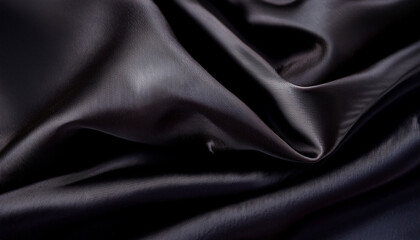 Obraz premium Black Luxury Cloth Abstract Background Dark Liquid Wave Or Black Wavy Folds Silk Or Satin Background Elegant Wallpaper
