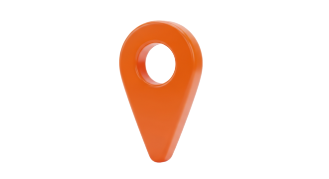 Isolated Pointer icon for GPS Navigation, map pin and location finder, modern graphic element