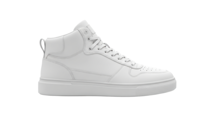 Isolated high-top sneaker, casual footwear for urban lifestyle, comfort and style, design.