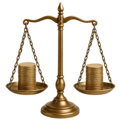 Balanced Scale Representing Justice and Financial Fairness in Business and Economy