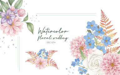 Pastel Watercolor Floral Bouquet