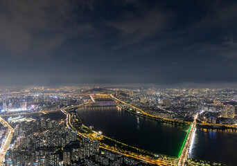 Panorama seoul at night, south korea