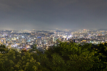 Fototapeta premium Panorama seoul at night, south korea