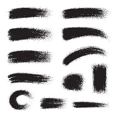 Grunge Brush Stroke Texture Set | Distressed Ink Paint Strokes Collection for Abstract Design