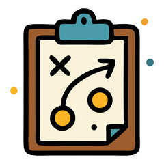  game plan Icon, Filled Line style icon vector illustration, Suitable for website, mobile app, print, presentation, infographic and any other project.