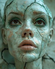 The face of a statue girl..