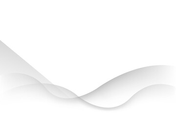 white abstract line smooth wave shape modern background. texture white pattern. vector illustration