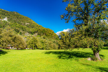 Schweiz, Engadin, Bergell, Landschaft im Bergell