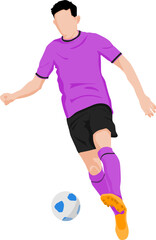 Vector Illustration of a Soccer Player in Motion