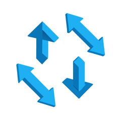 arrows (from 3D arrows set).
Blue 3d arrows collection with different directions and styles for design projects