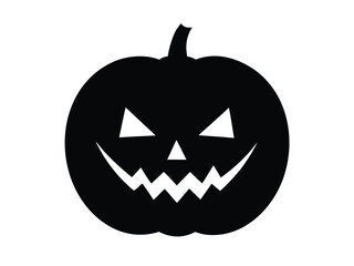 jack o lantern silhouette icon design on white background
