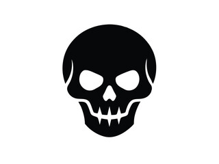 skull silhouette icon design on white background