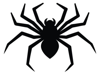 spider crawling silhouette icon design on white background